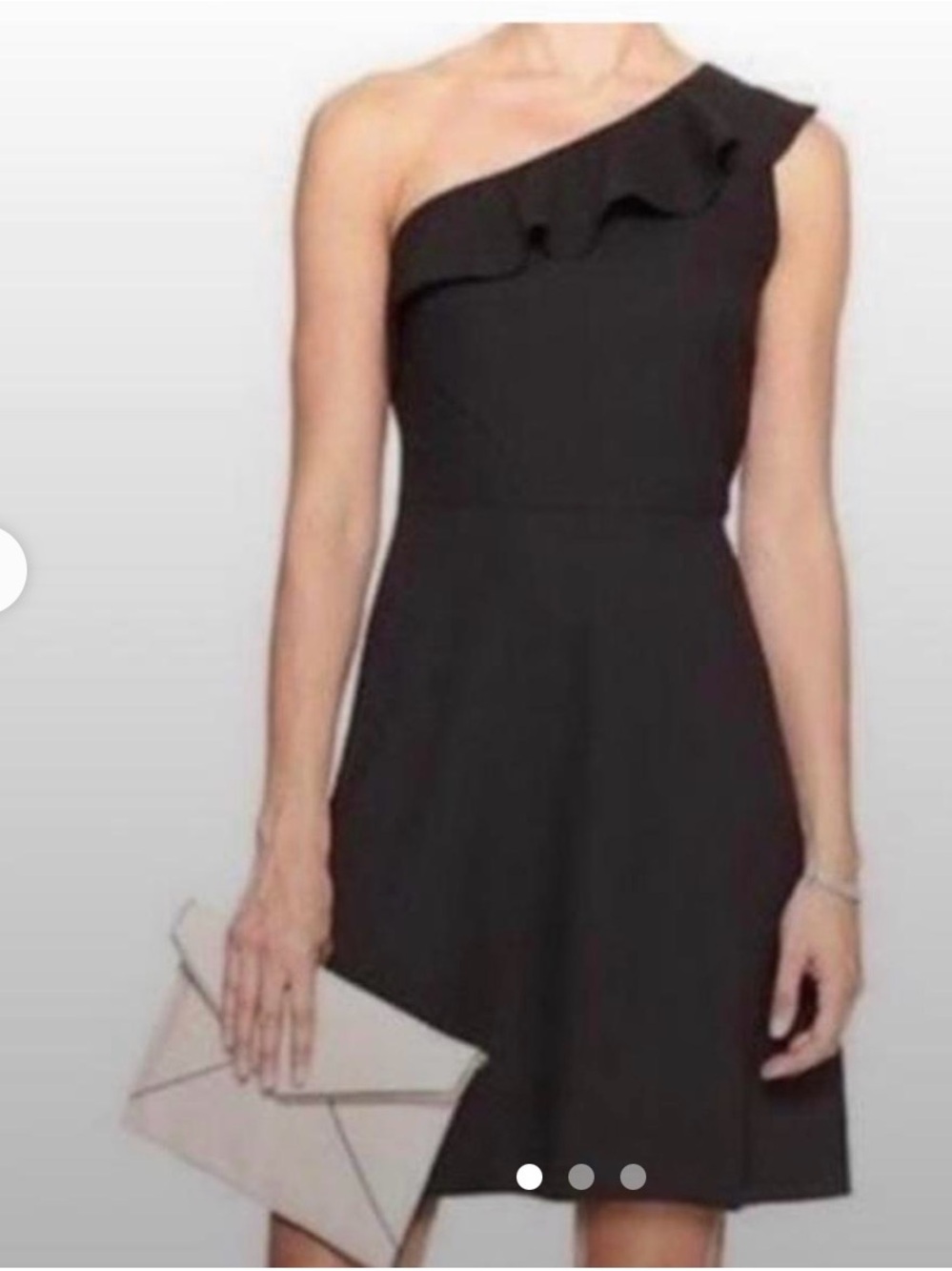 Banana Republic One Shoulder Cocktail Dress - Black - Size 2